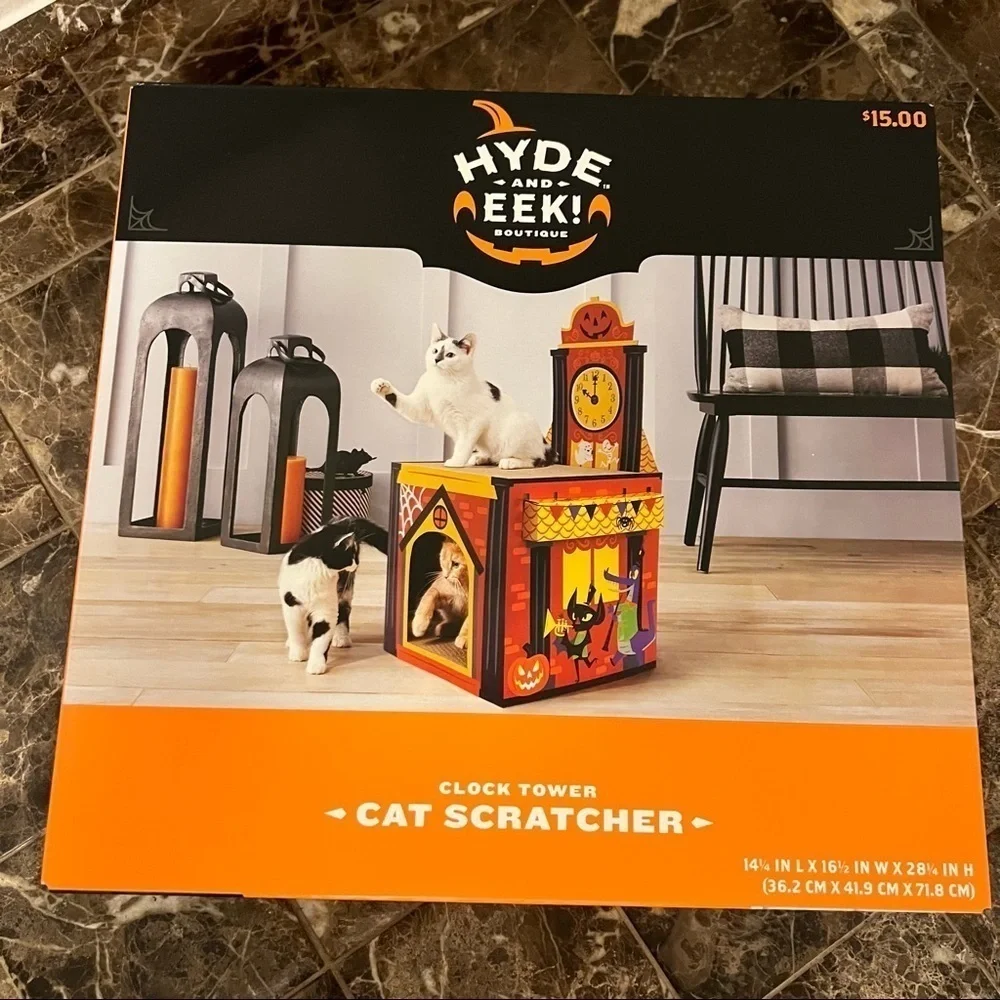hyde and Eek Clock Tower Cat Scratcher - Picture 1 of 4
